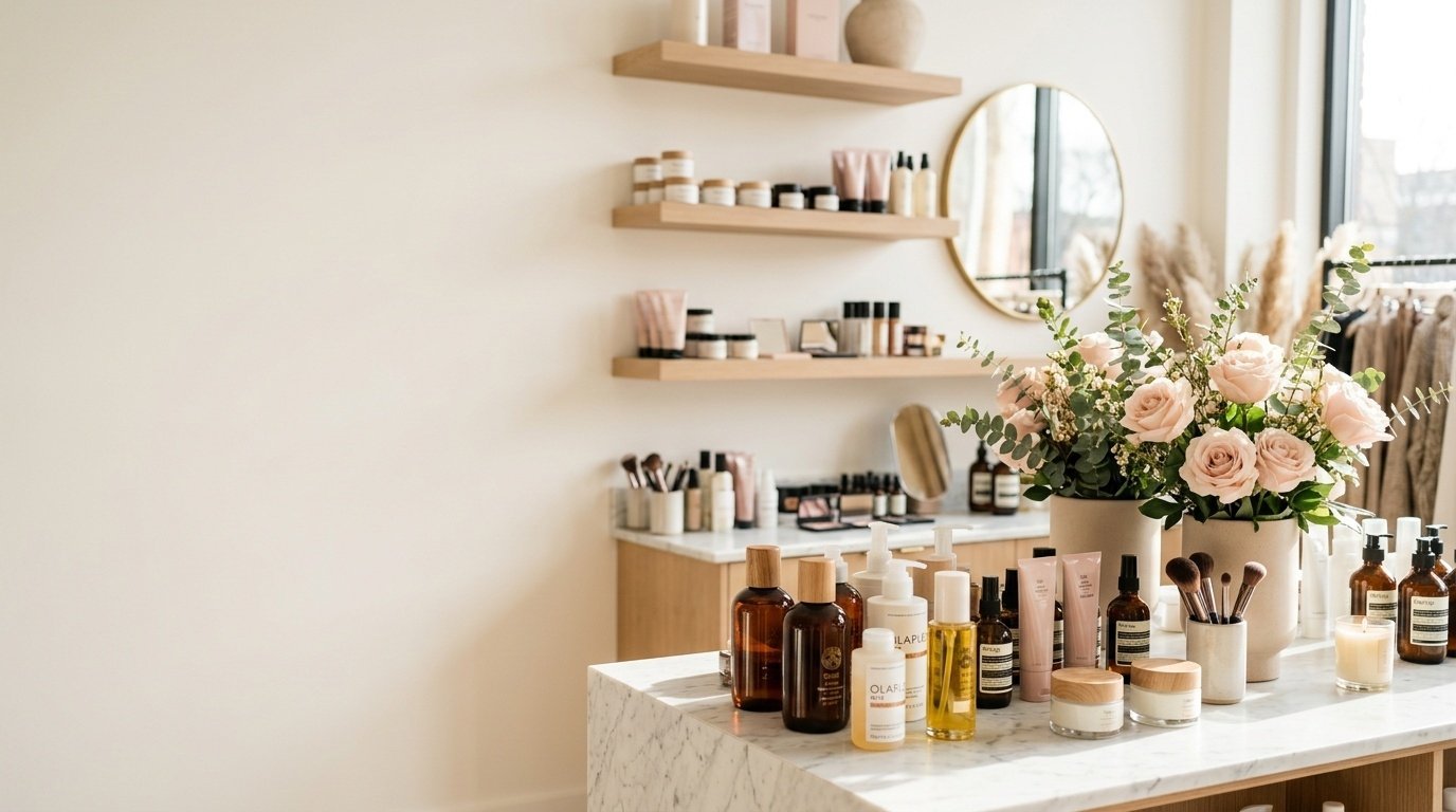 Angel Beauty Supply store shelves in Fresno, California