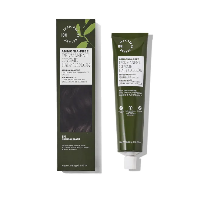 Ammonia-Free Permanent Hair Color Natural Black 1N