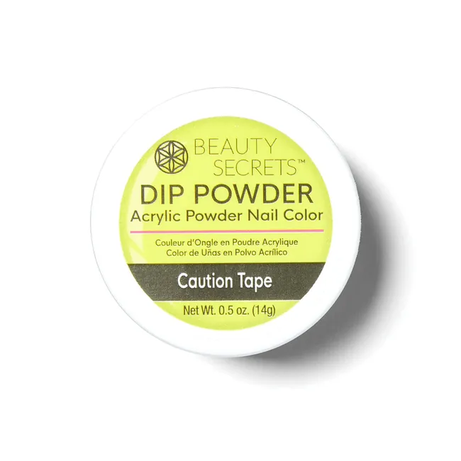 Caution Tape Neon Dip Powder