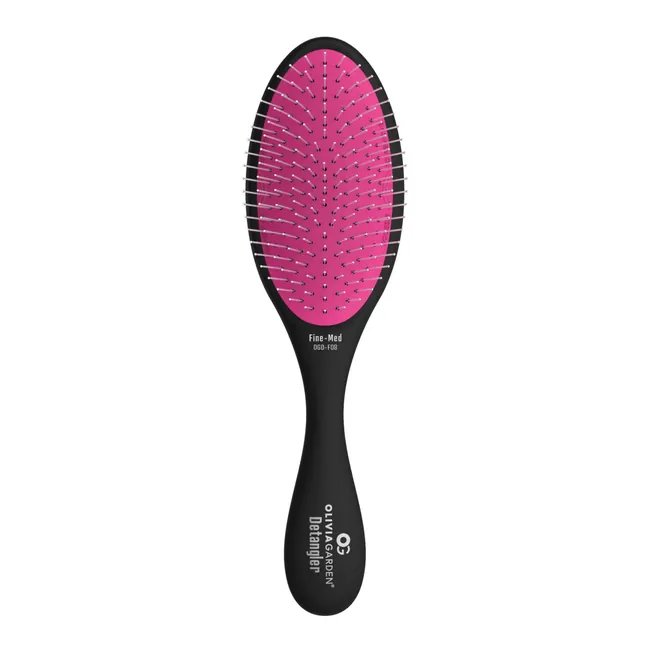 Recycled Plastic Detangler Brush Fine-Med Black